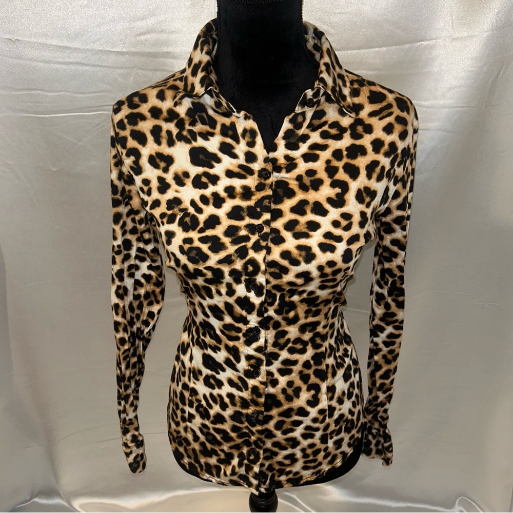 New York & Company 7th Avenue Women’s Leopard Print Button Up (SOLD)